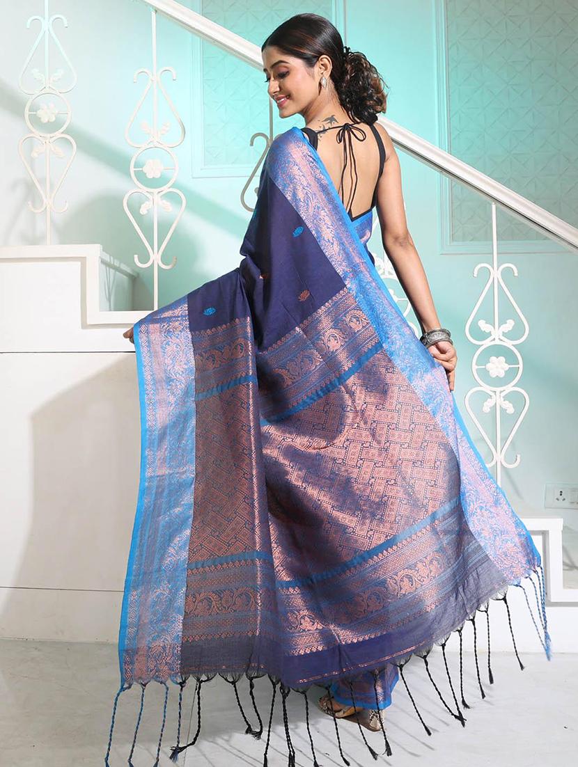 women self design handloom saree with blouse - 22045931 - Standard Image - 2