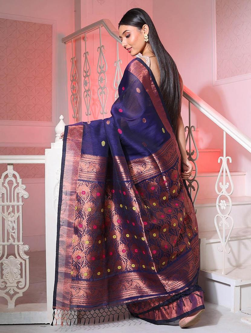 women self design bordered saree with blouse - 22045934 - Standard Image - 2