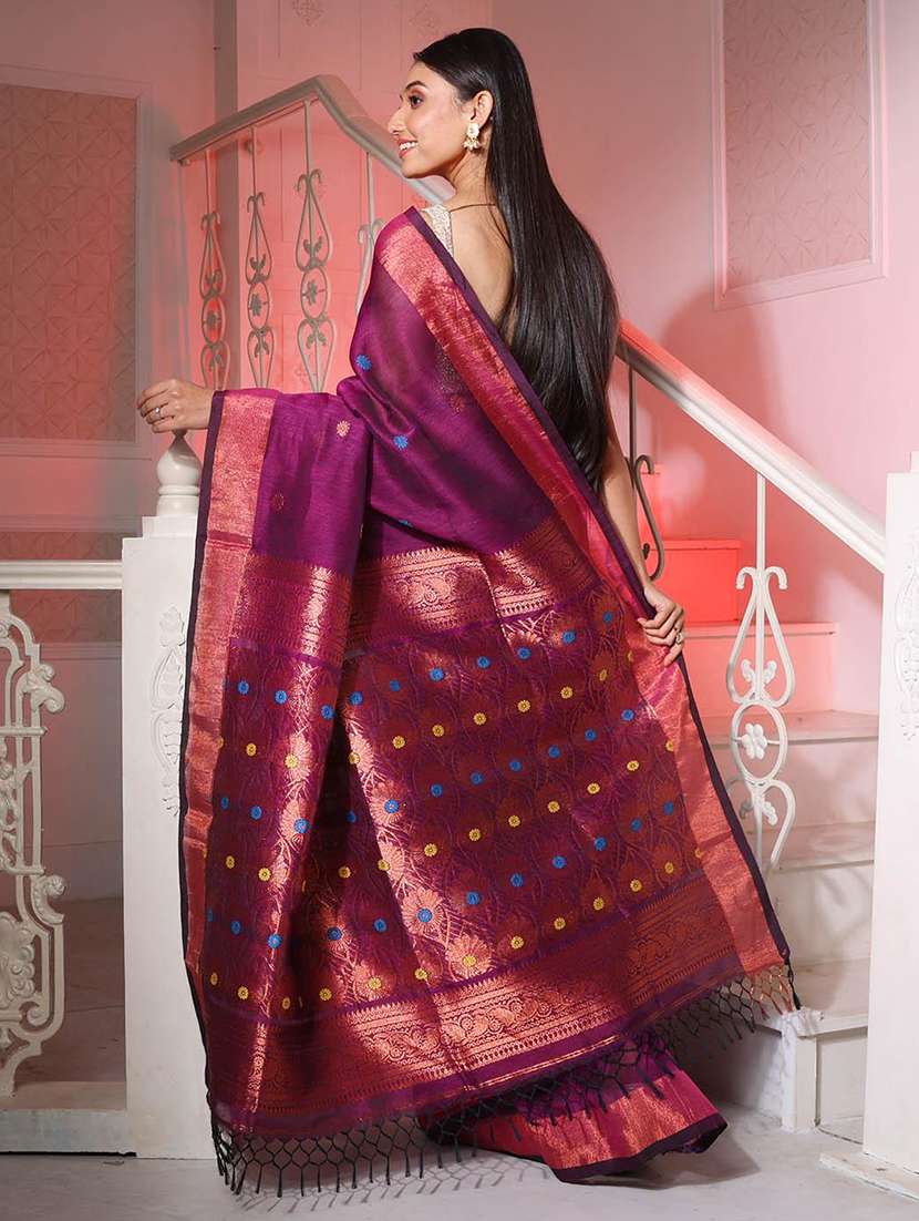 women self design bordered saree with blouse - 22045935 -  Standard Image - 2