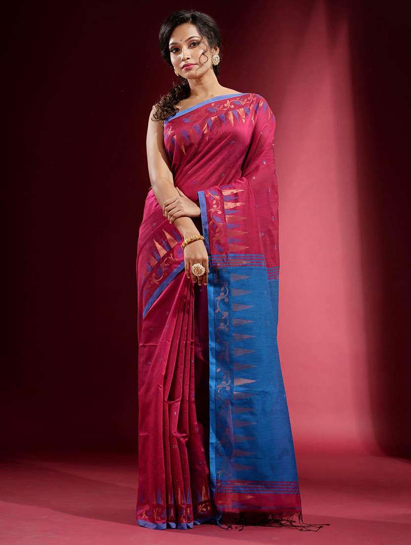 women self design southern silk saree with blouse