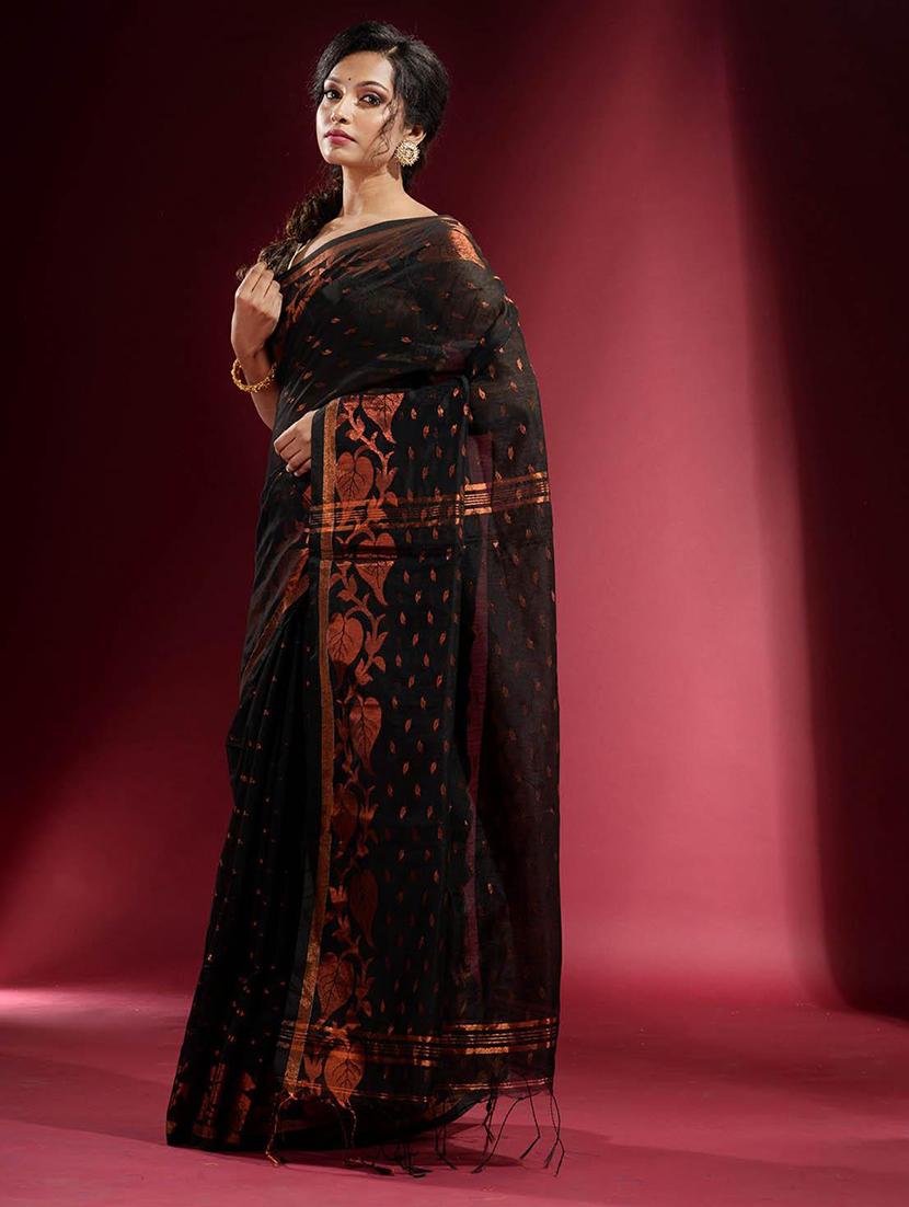 women self design jamdani saree with blouse - 22045968 - Standard Image - 2