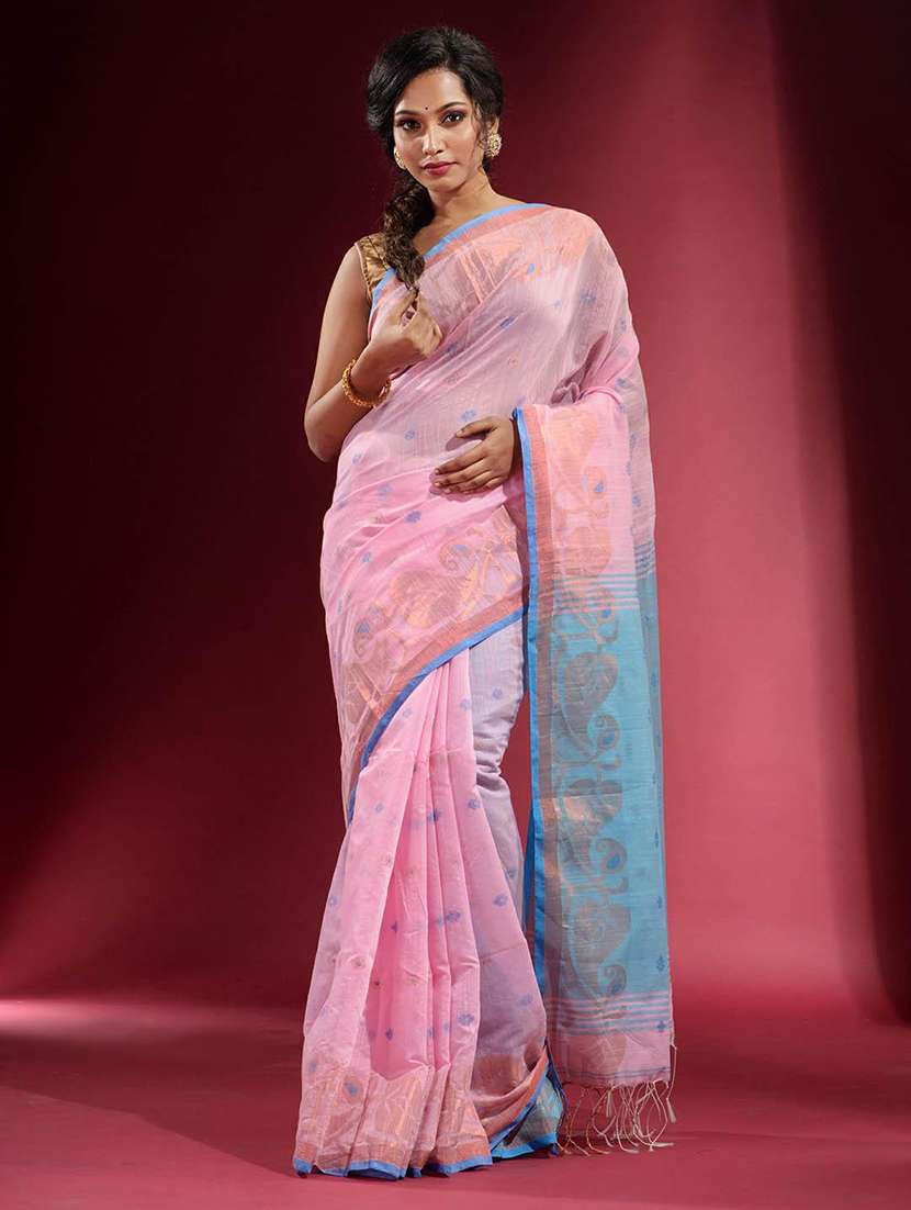women self design handloom saree with blouse - 22045979 - Standard Image - 2