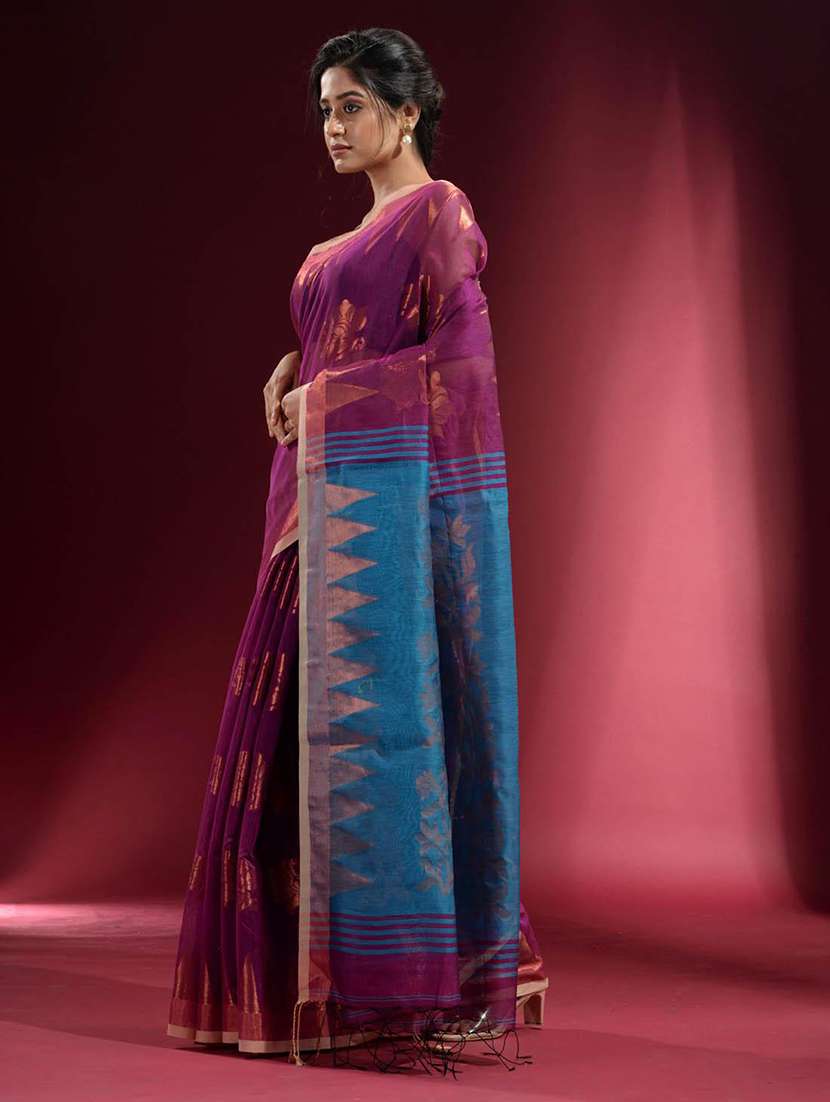 women self design handloom saree with blouse - 22045985 -  Standard Image - 2