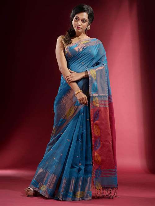 women self design handloom saree with blouse - 22045988 -  Standard Image - 0