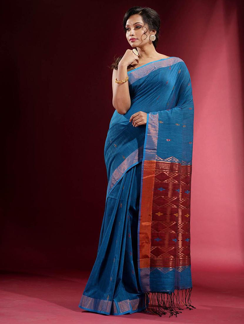 women self design bordered saree with blouse - 22045997 - Standard Image - 2