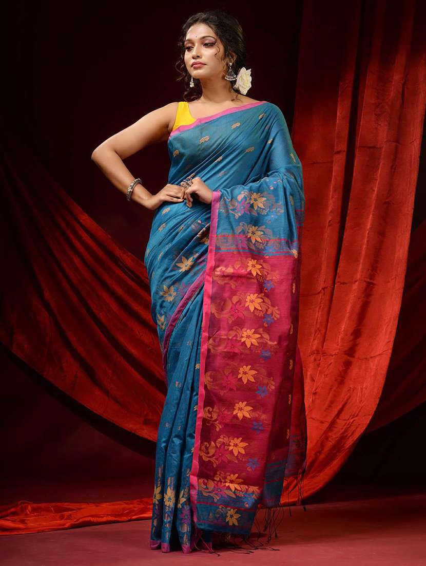 women self design bomkai saree with blouse - 22046014 -  Standard Image - 2