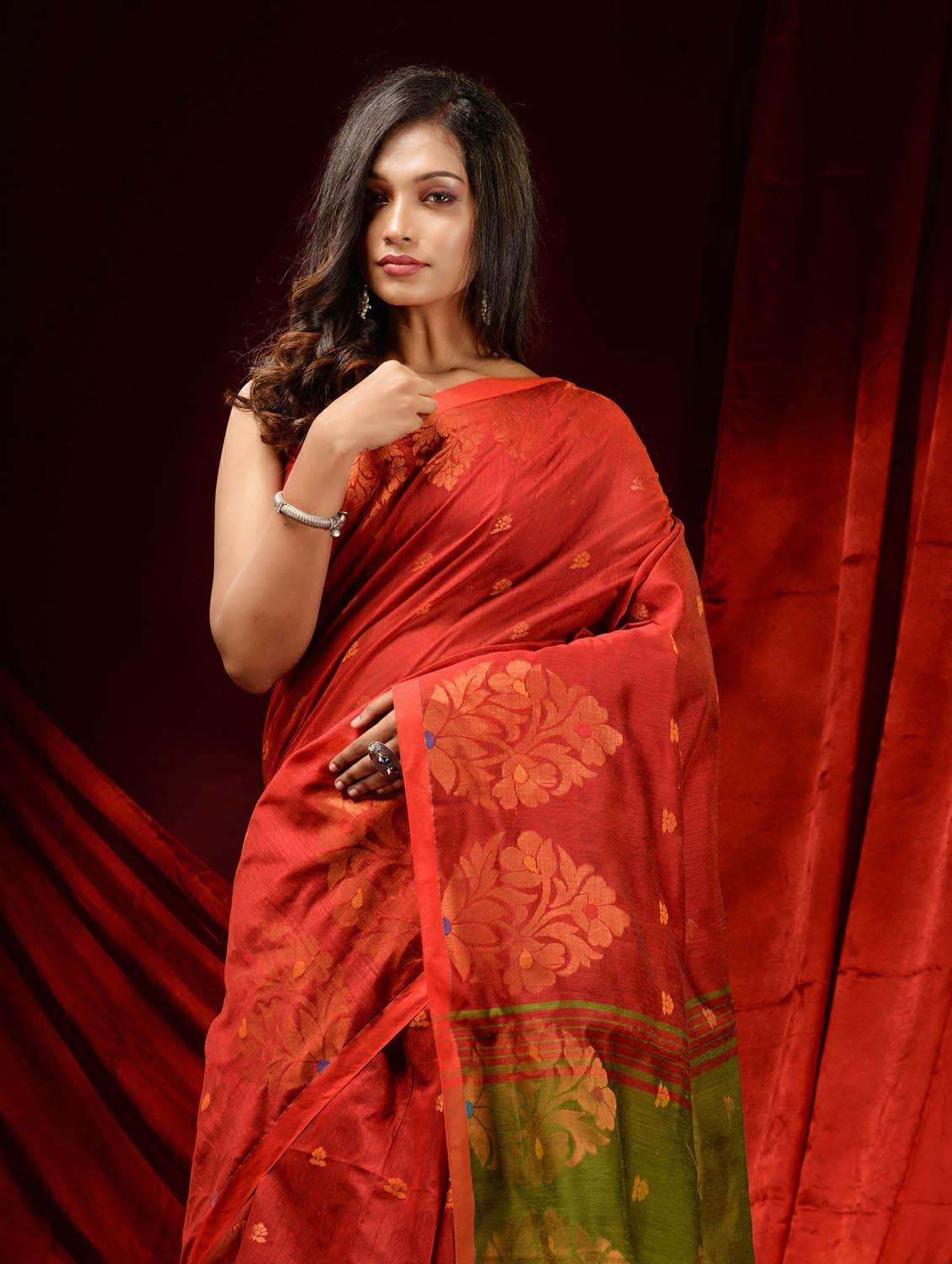 women self design bomkai saree with blouse - 22046018 -  Standard Image - 2