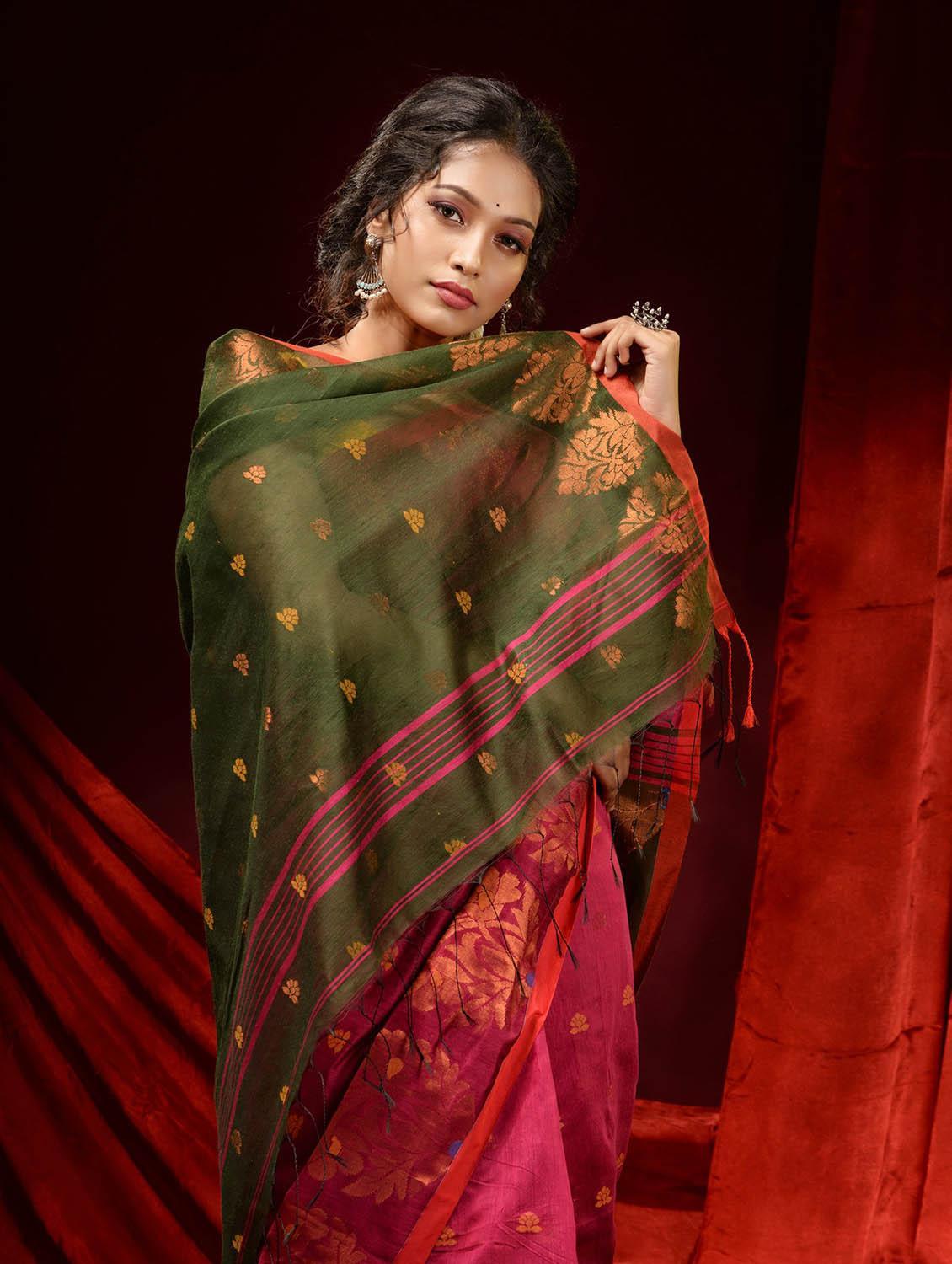women self design bomkai saree with blouse - 22046019 - Standard Image - 2