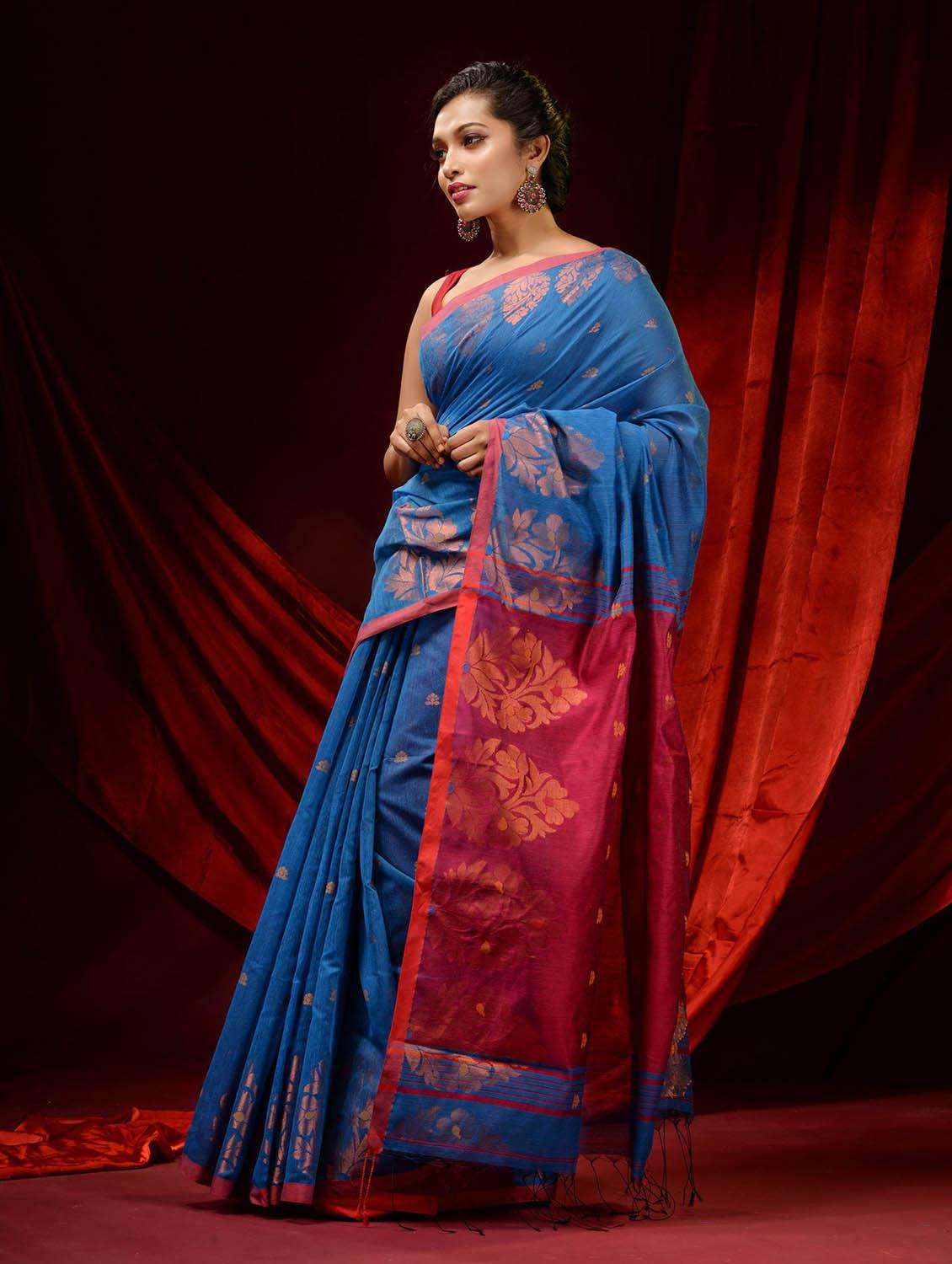 women self design bomkai saree with blouse - 22046021 -  Standard Image - 2