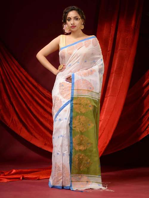 women self design handloom saree with blouse - 22046036 -  Standard Image - 0