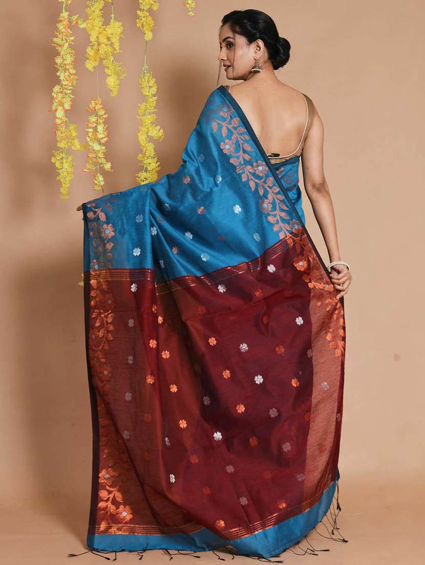 women self design bordered saree with blouse - 22046044 -  Standard Image - 2