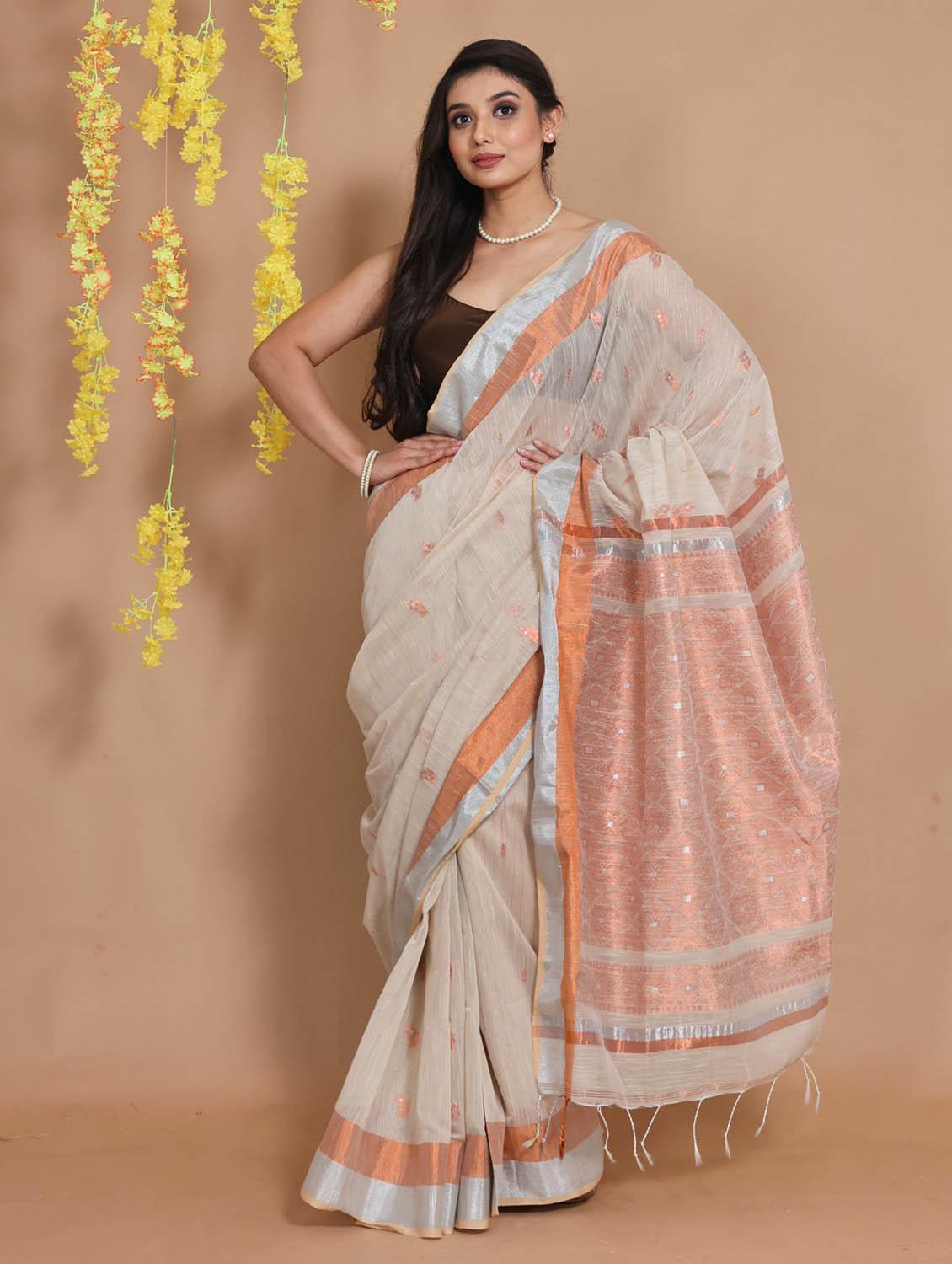 women self design bordered saree with blouse - 22046054 -  Zoom Image - 0