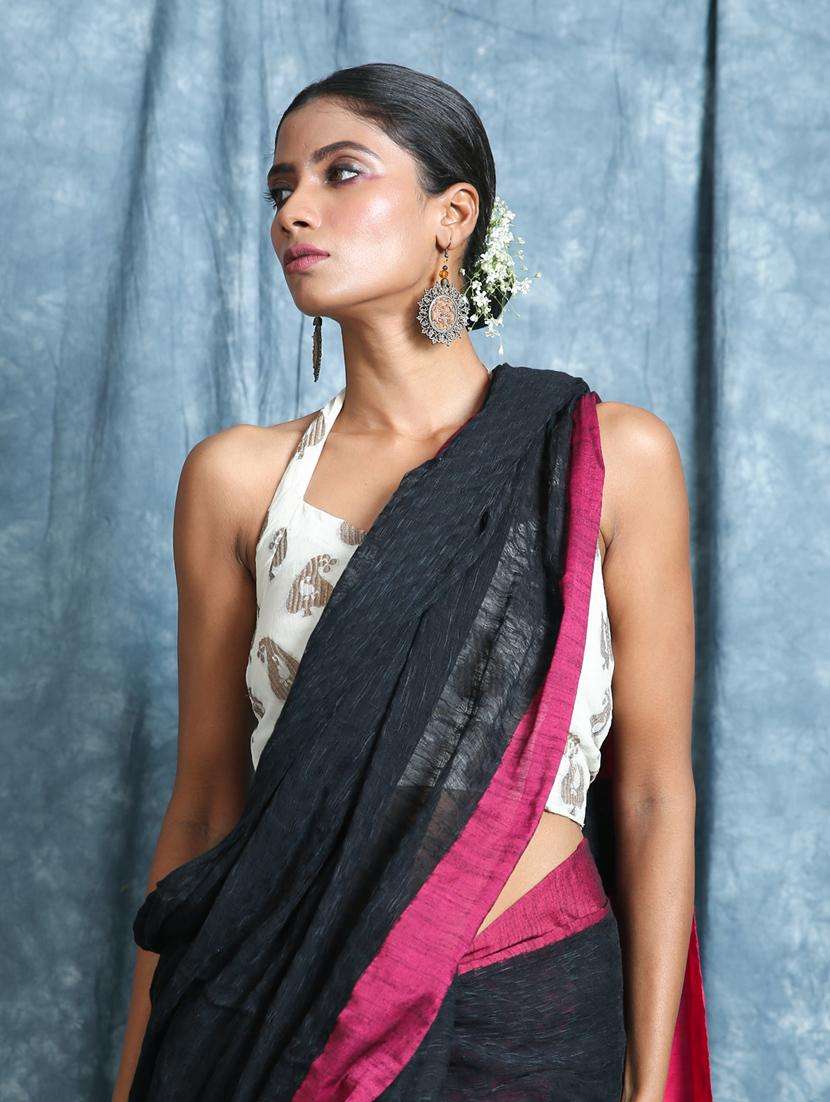 women self design handloom saree with blouse - 22046118 -  Standard Image - 2