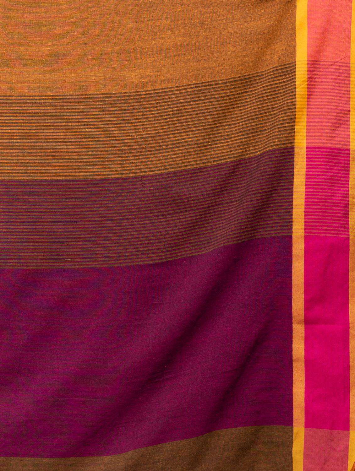 women solid with bordered handloom saree with blouse - 22046134 -  Standard Image - 2