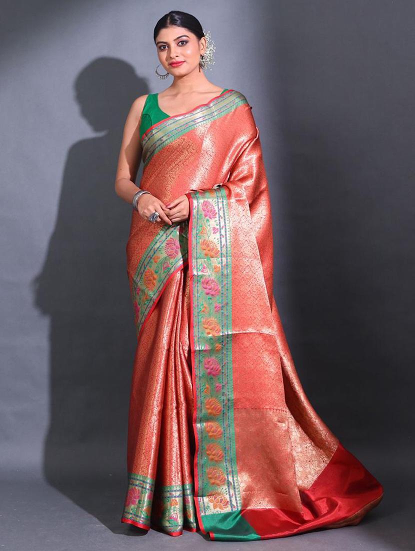 women self design banarasi saree with blouse - 22046169 - Zoom Image - 0