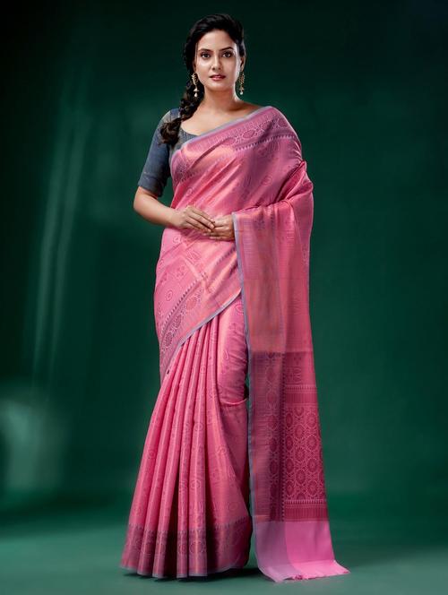 women self design kanjivaram saree with blouse - 22046198 - Standard Image - 0