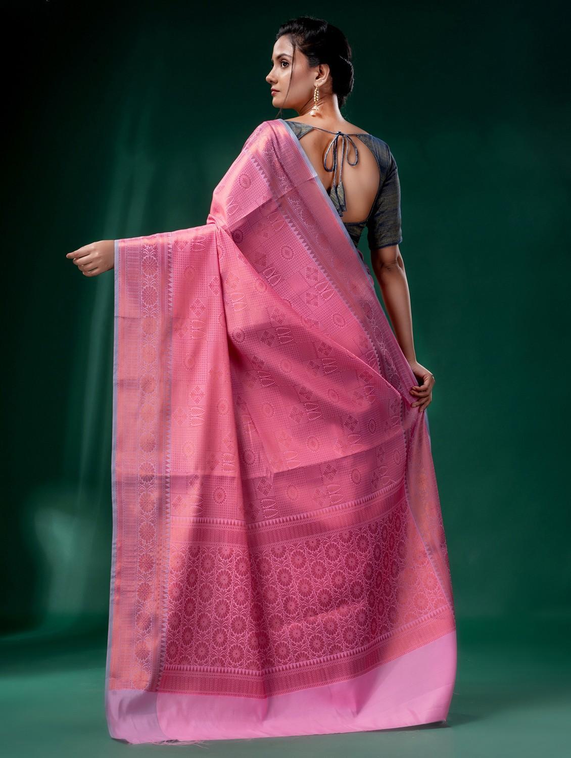 women self design kanjivaram saree with blouse - 22046198 - Standard Image - 2