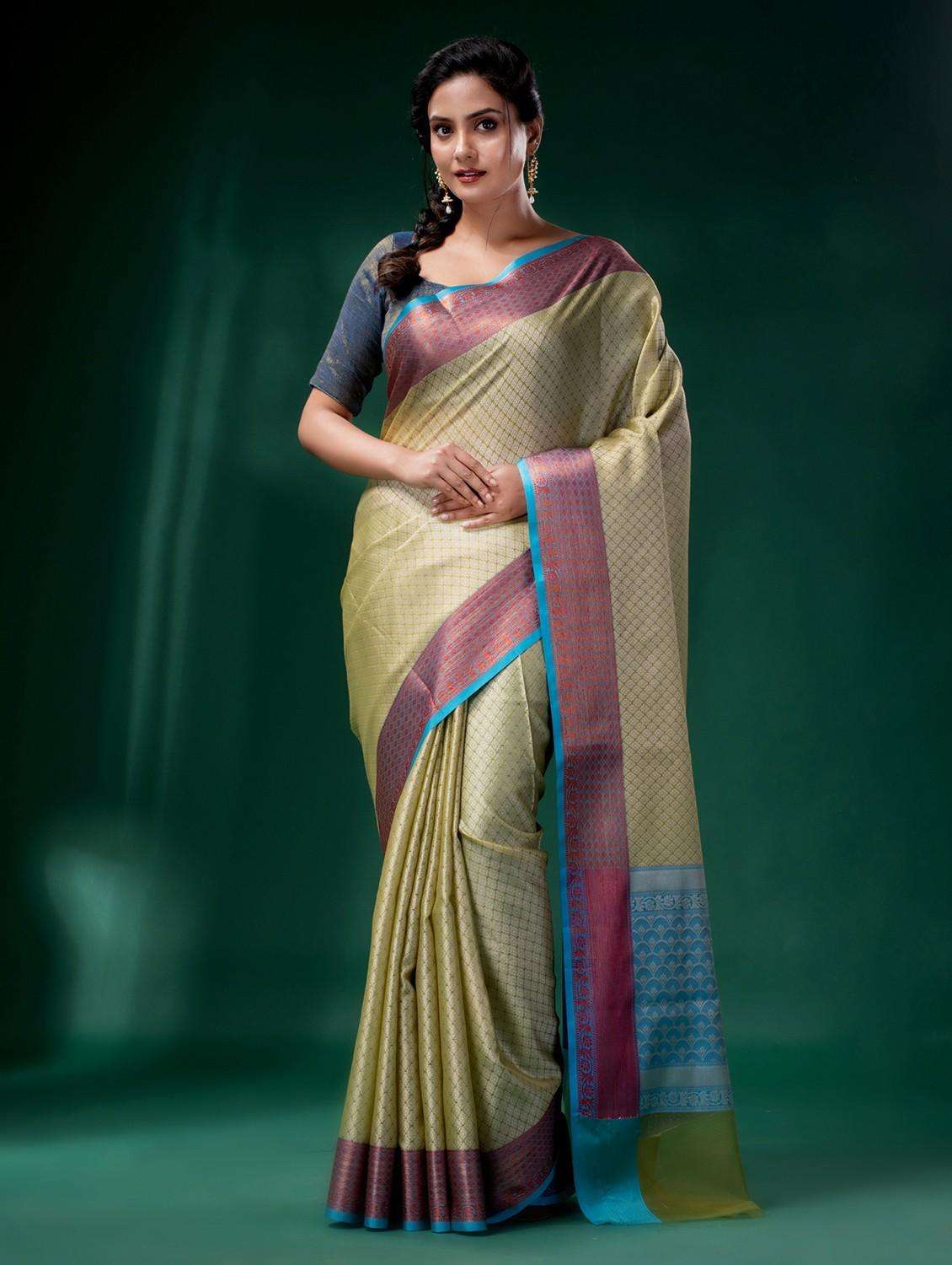 women self design bordered saree  with blouse - 22046205 -  Standard Image - 2