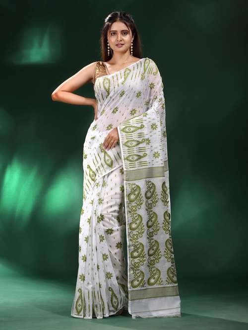 women self design jamdani saree with blouse - 22046208 -  Standard Image - 0
