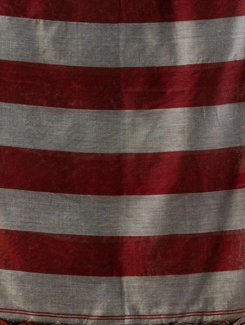 women striped handloom saree with blouse - 22046233 -  Standard Image - 2