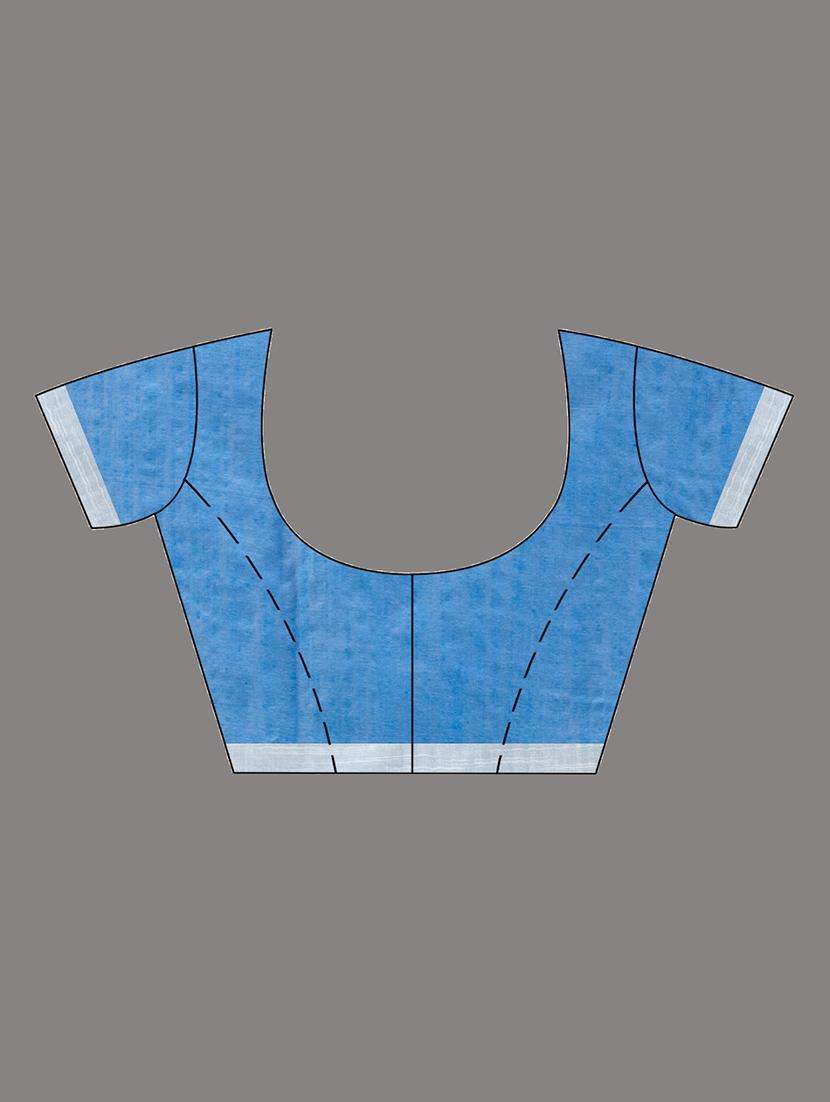 women striped handloom saree with blouse - 22046234 - Standard Image - 2