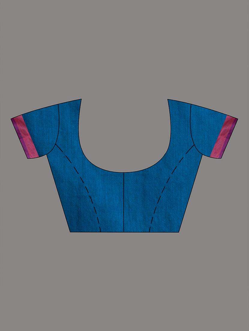 women solid with work bordered saree with blouse - 22046238 -  Standard Image - 2