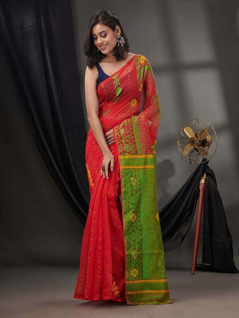 women self design jamdani saree