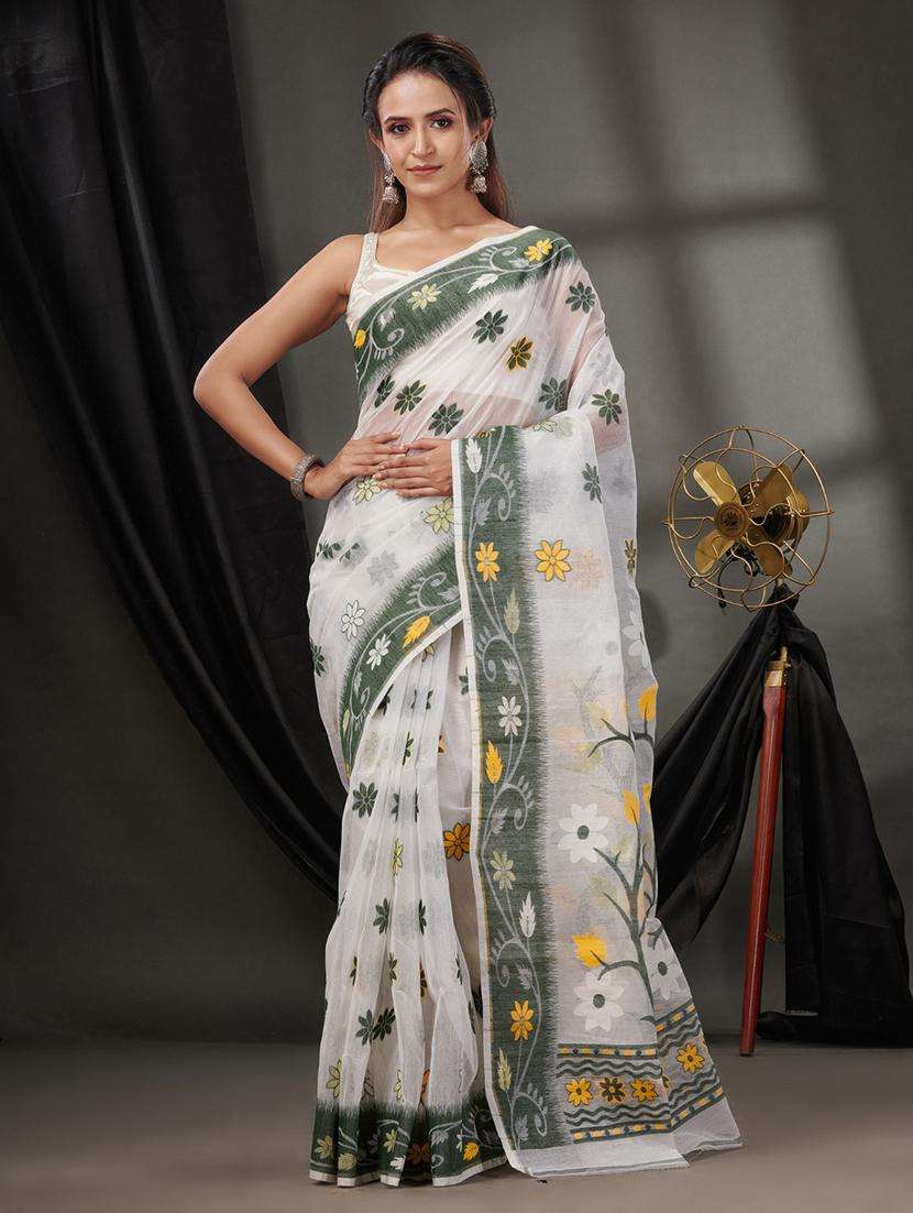 women self design jamdani saree