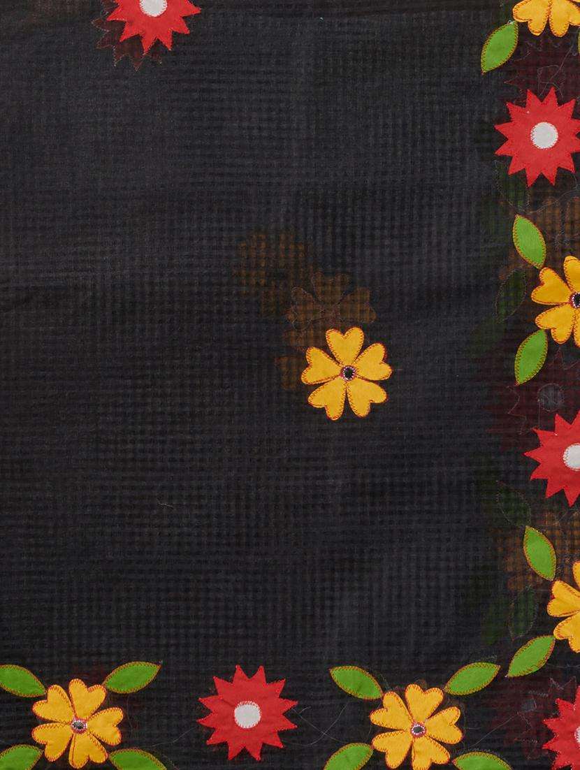 women solid with work kota doria saree - 22046298 -  Standard Image - 2