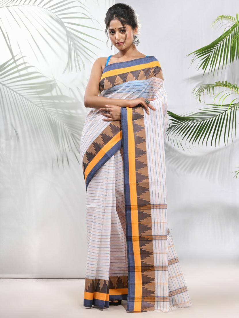 women self design tant saree with blouse - 22046317 - Zoom Image - 0