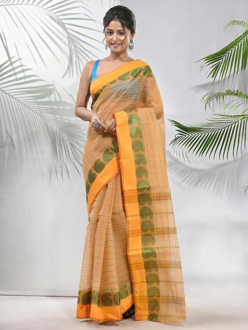 women self design tant saree with blouse - 22046322 - Standard Image - 0