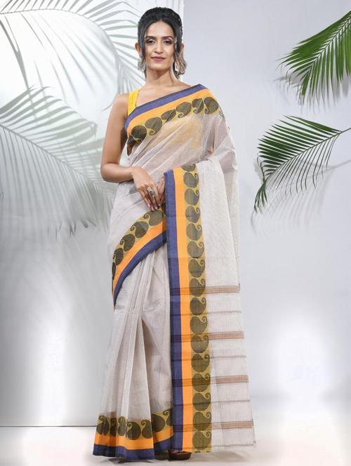 women self design tant saree - 22046323 - Standard Image - 0