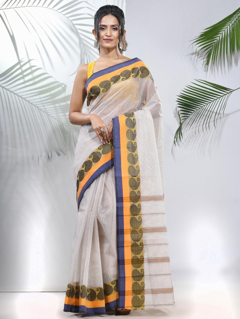 women self design tant saree - 22046323 - Zoom Image - 0