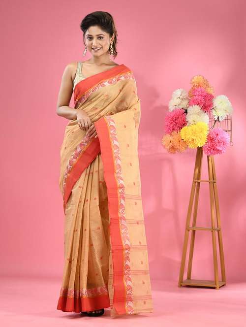 women self design tant saree - 22046332 -  Standard Image - 0