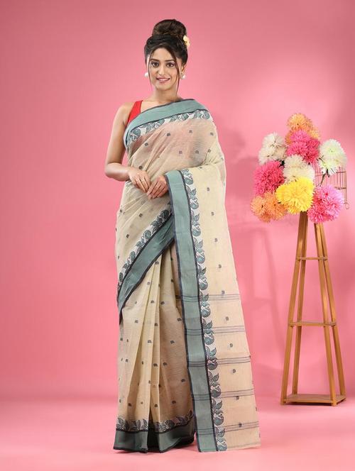 women self design tant saree - 22046333 - Standard Image - 0
