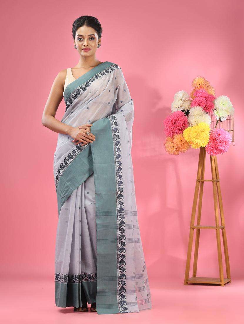 women self design tant saree