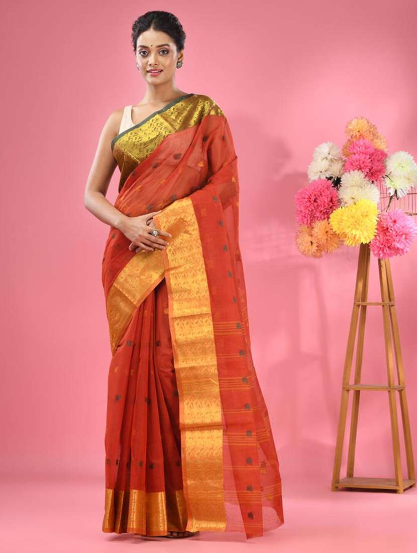 women self design tant saree - 22046361 -  Zoom Image - 0