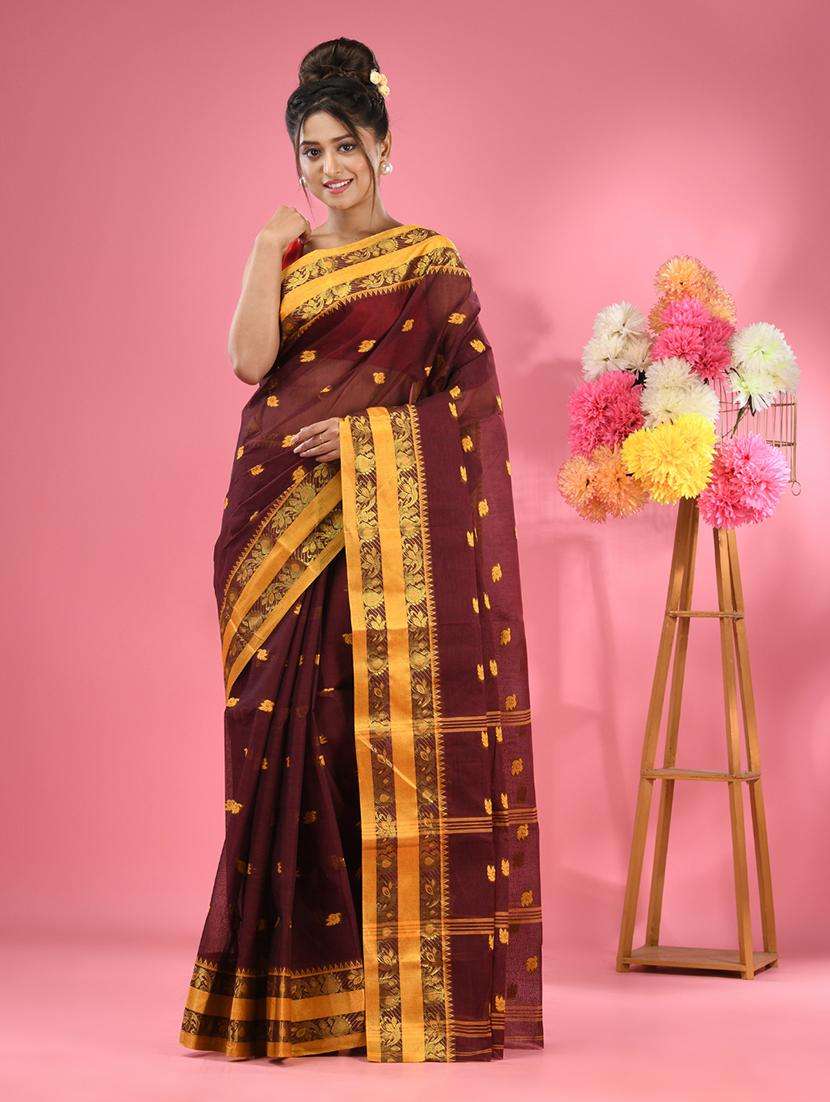 women self design tant saree