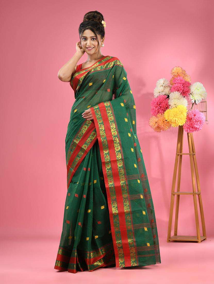 women self design tant saree
