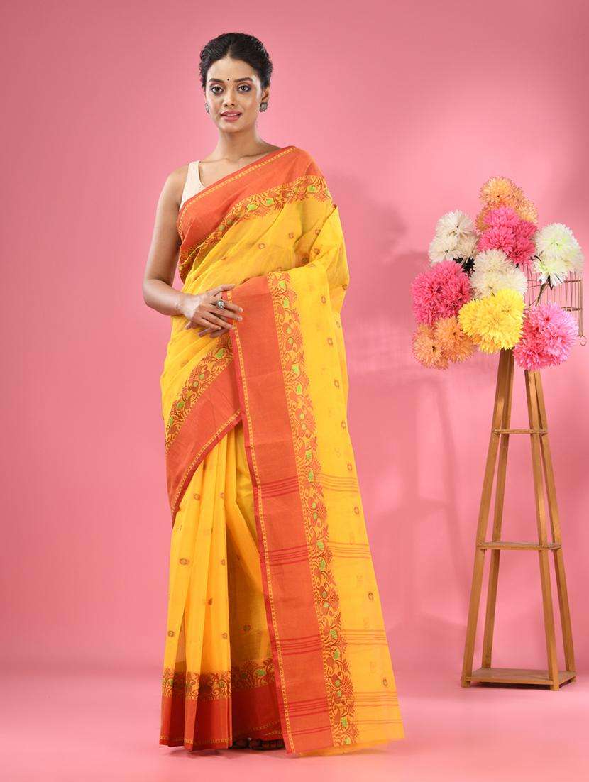 women self design tant saree