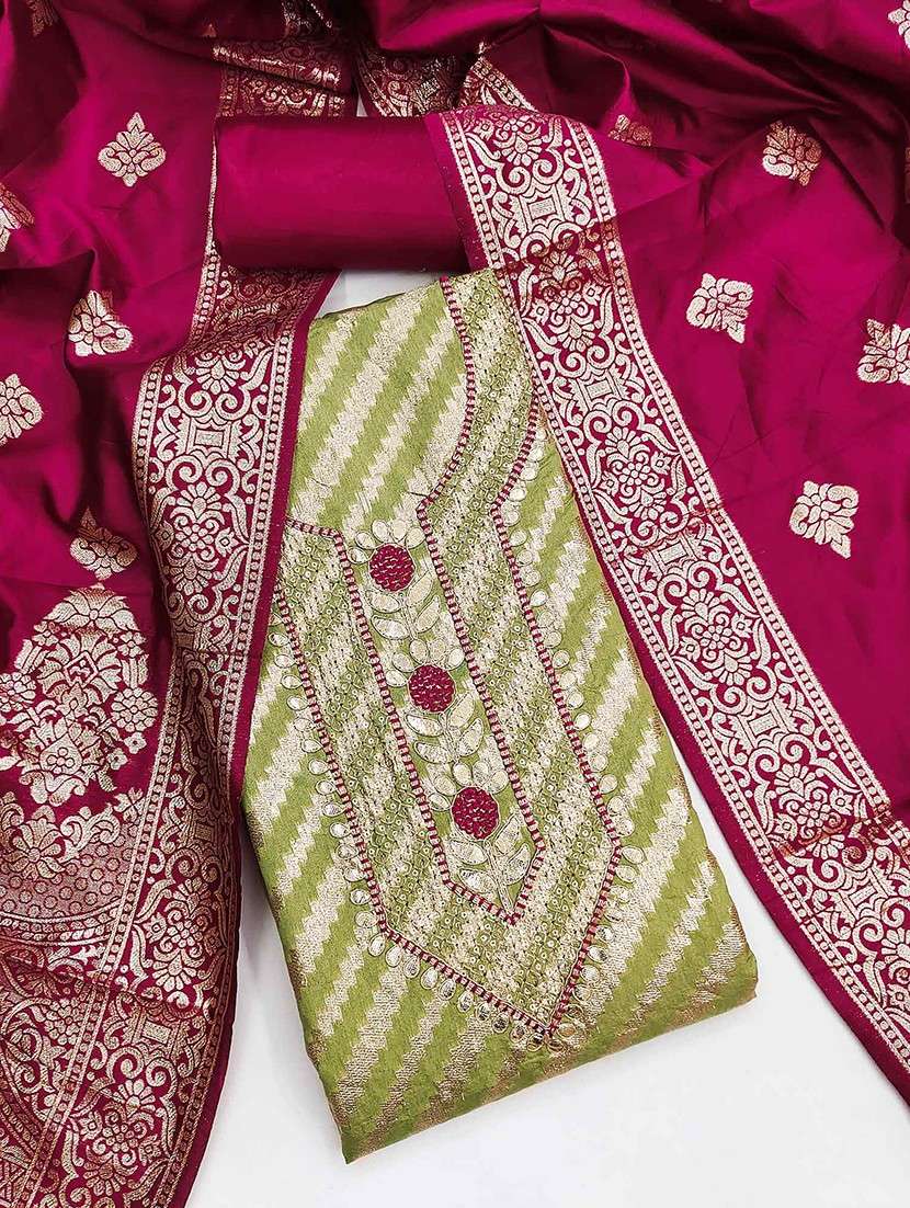 women self design embroidered unstitched suit set - 22047826 -  Standard Image - 2