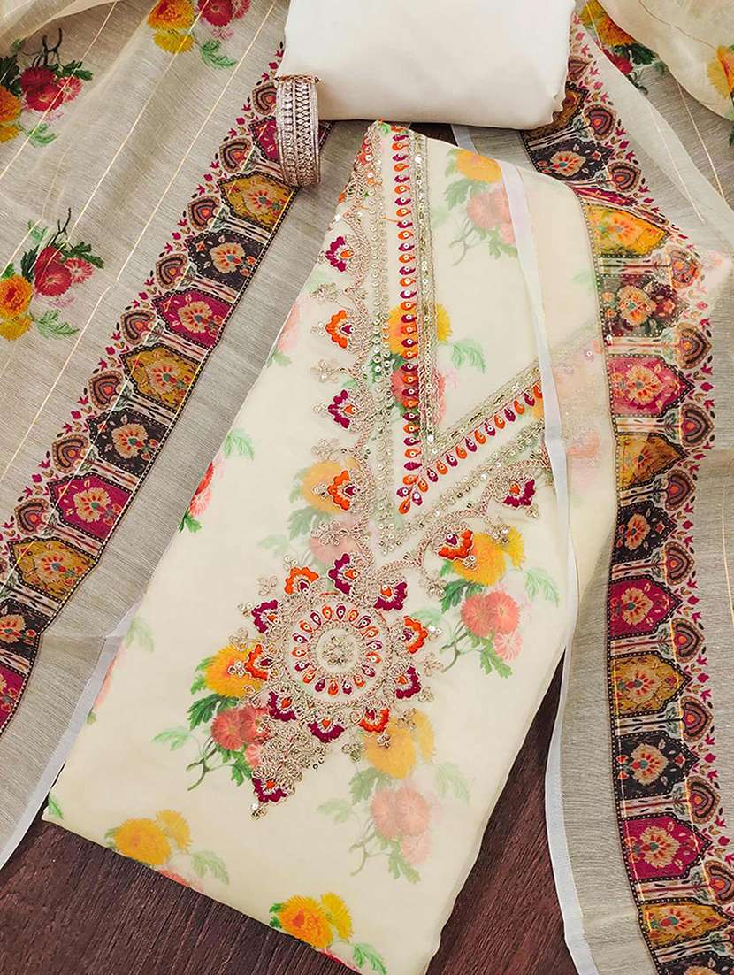 women floral embroidered unstitched suit set - 22047831 - Standard Image - 2