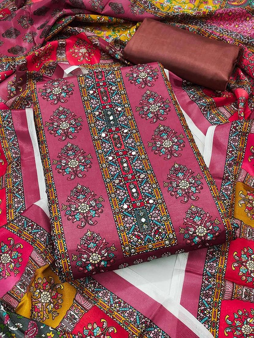 women printed embellished unstitched suit set - 22047834 - Zoom Image - 0