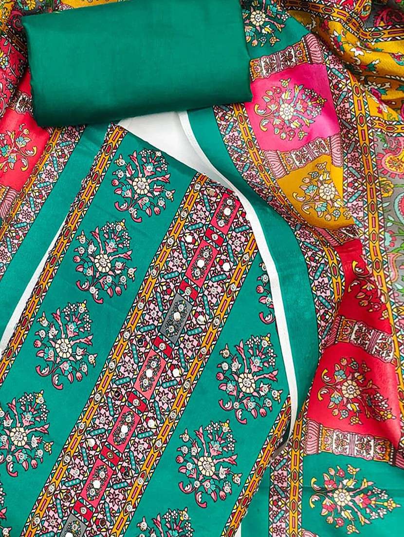 women printed embellished unstitched suit set - 22047837 -  Standard Image - 2