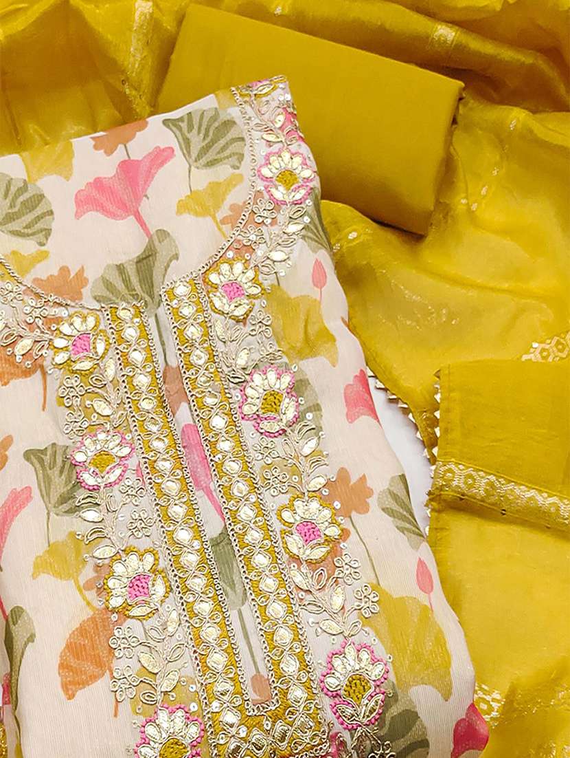 women floral embroidered unstitched suit set - 22047838 -  Standard Image - 2