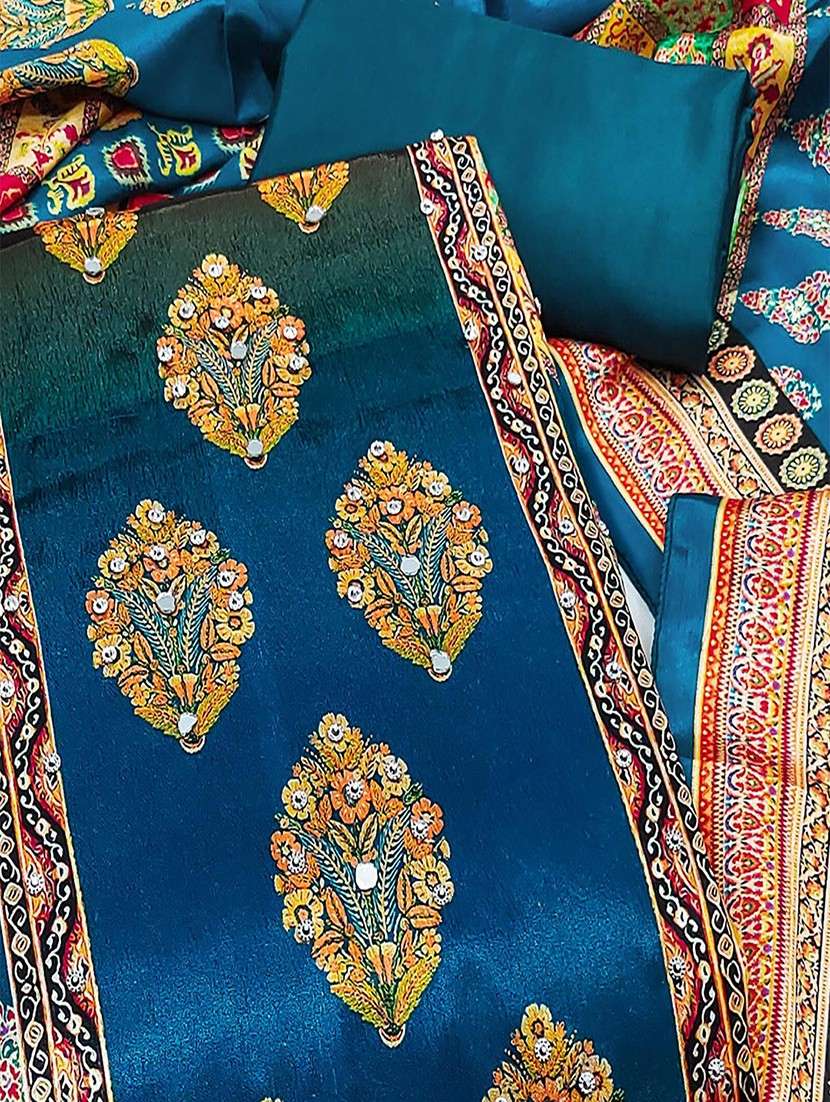 women printed embellished unstitched suit set - 22047842 -  Standard Image - 2