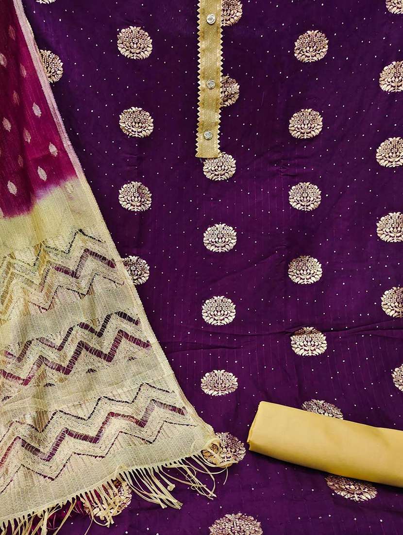 women self design embellished unstitched suit set - 22047853 - Standard Image - 2
