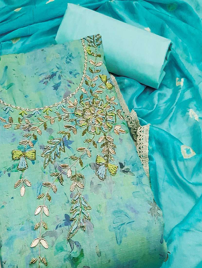 women floral embroidered unstitched suit set - 22047863 - Standard Image - 2