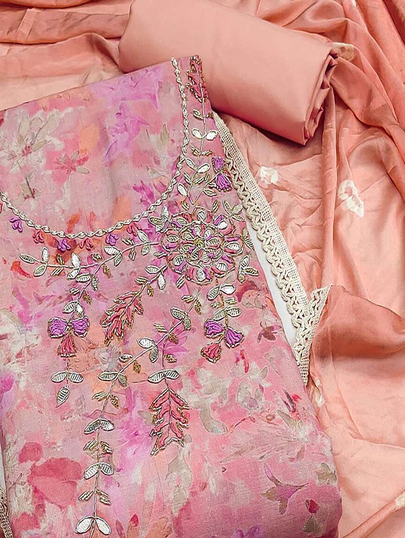 women floral embroidered unstitched suit set - 22047864 - Standard Image - 2