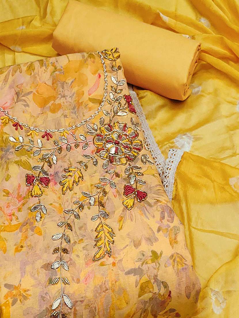 women floral embroidered unstitched suit set - 22047866 -  Standard Image - 2